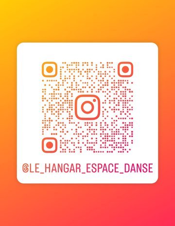 QR code vers le profil Instagram @le_hangar_espace_danse